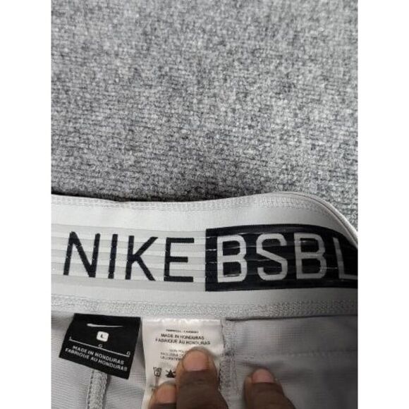 Nike Baseball Performance Pants Men Snap Sz L Gray Purple Collegiate Sportswear - Picture 6 of 8